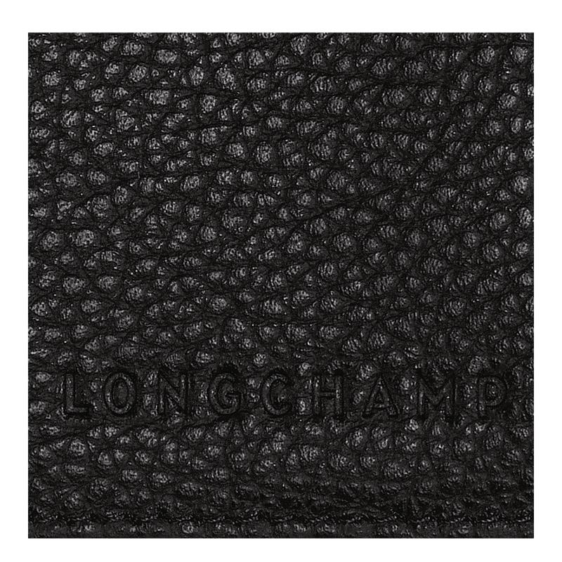 Black Women's Longchamp Le Foulonné Passport cover Passport Bag | 4652-NKVHR