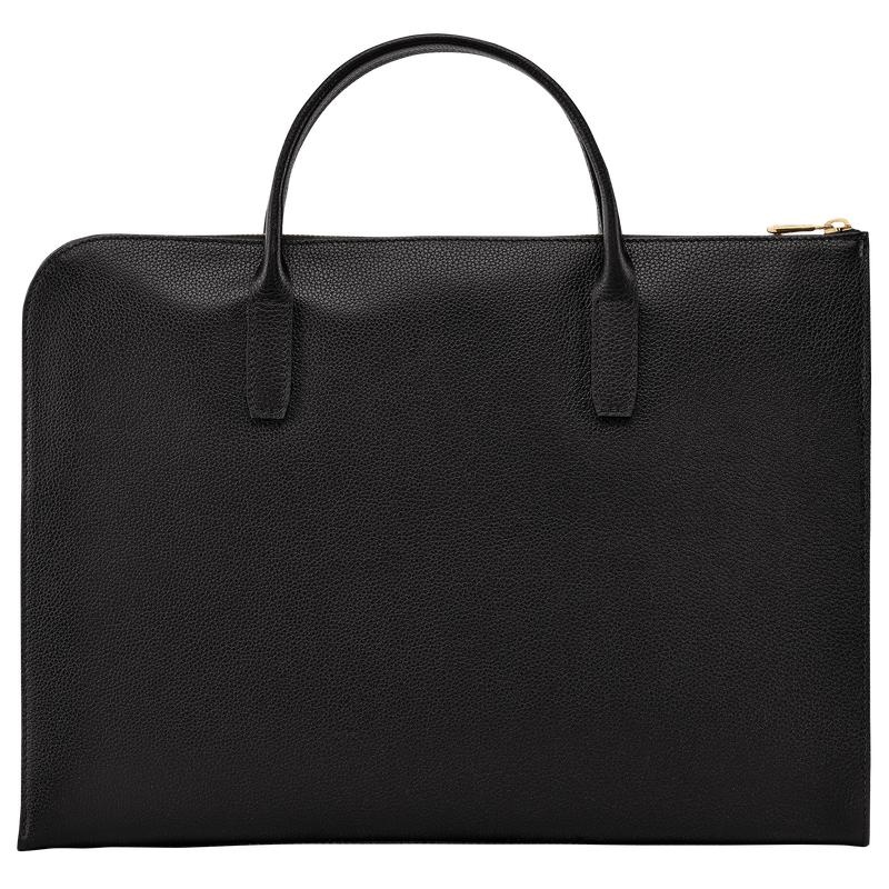 Black Women's Longchamp Le Foulonné S Briefcase | 7630-XEPMC