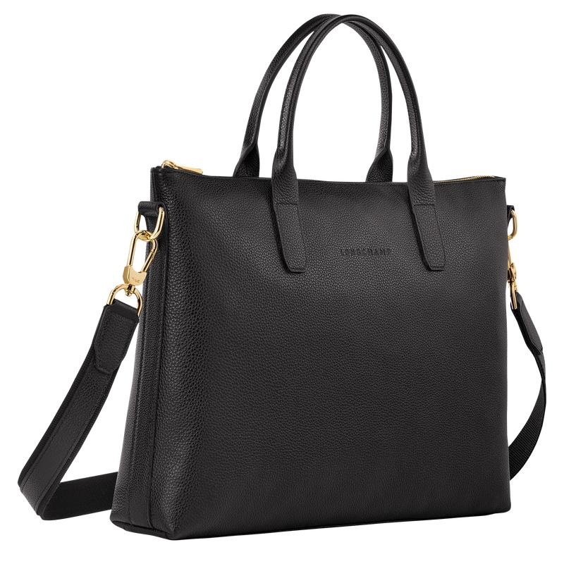 Black Women's Longchamp Le Foulonné S Briefcase | 7426-TXAIS