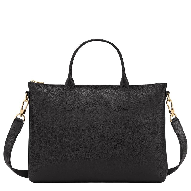 Black Women\'s Longchamp Le Foulonné S Briefcase | 7426-TXAIS