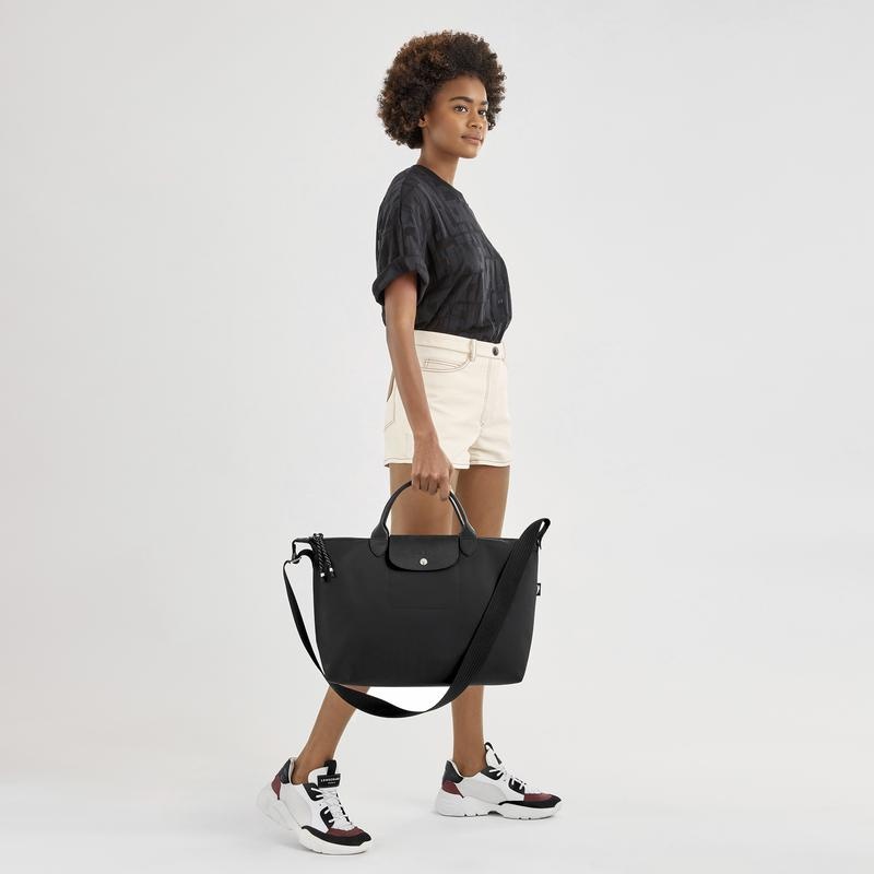 Black Women's Longchamp Le Pliage Energy XL Handbags | 3572-GPCKN