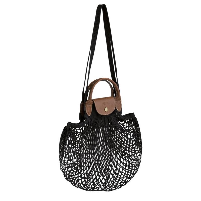 Black Women's Longchamp Le Pliage Filet L Mesh Bag | 9472-JICFN