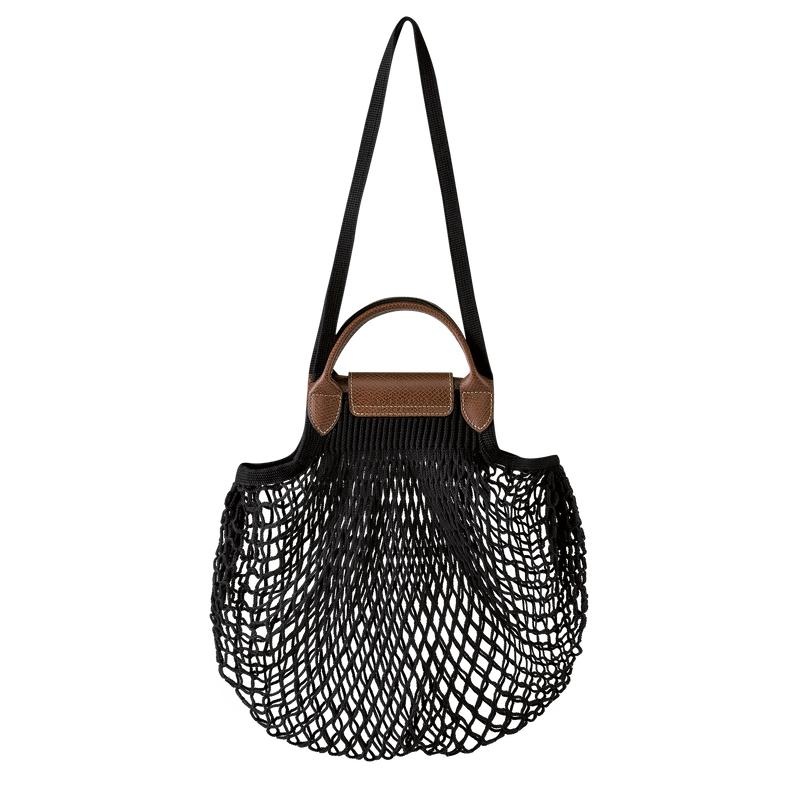 Black Women's Longchamp Le Pliage Filet L Mesh Bag | 9472-JICFN