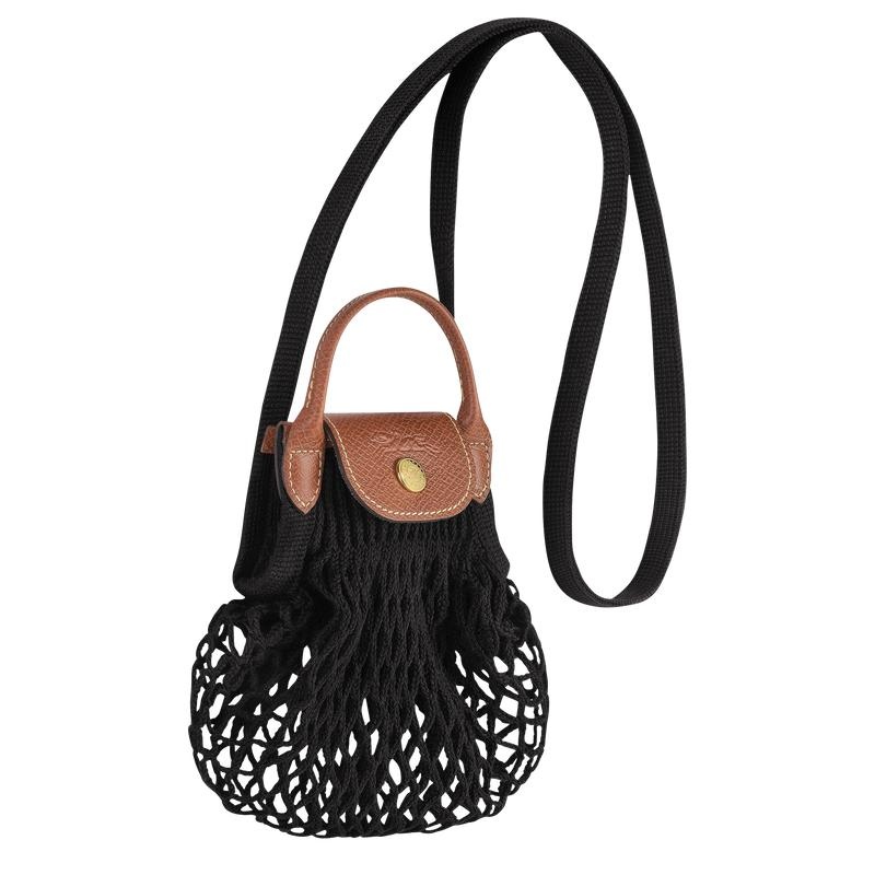 Black Women's Longchamp Le Pliage Filet XS Mesh Bag | 9401-UXFHB