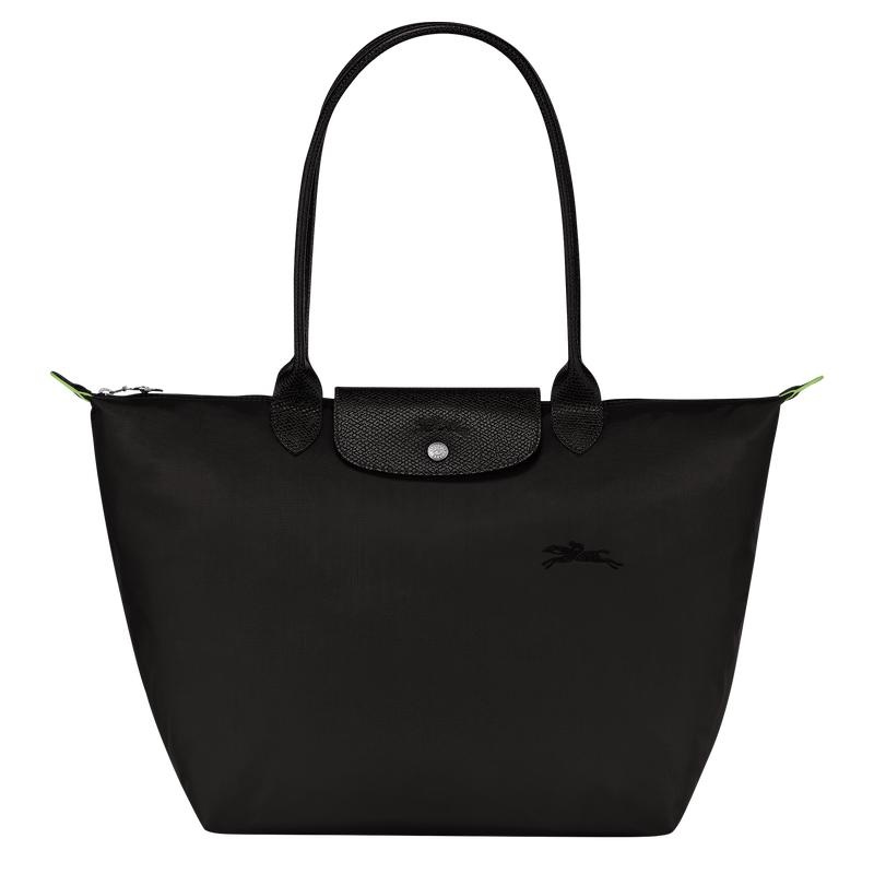 Black Women\'s Longchamp Le Pliage Green L Tote Bag | 6842-BQIKU