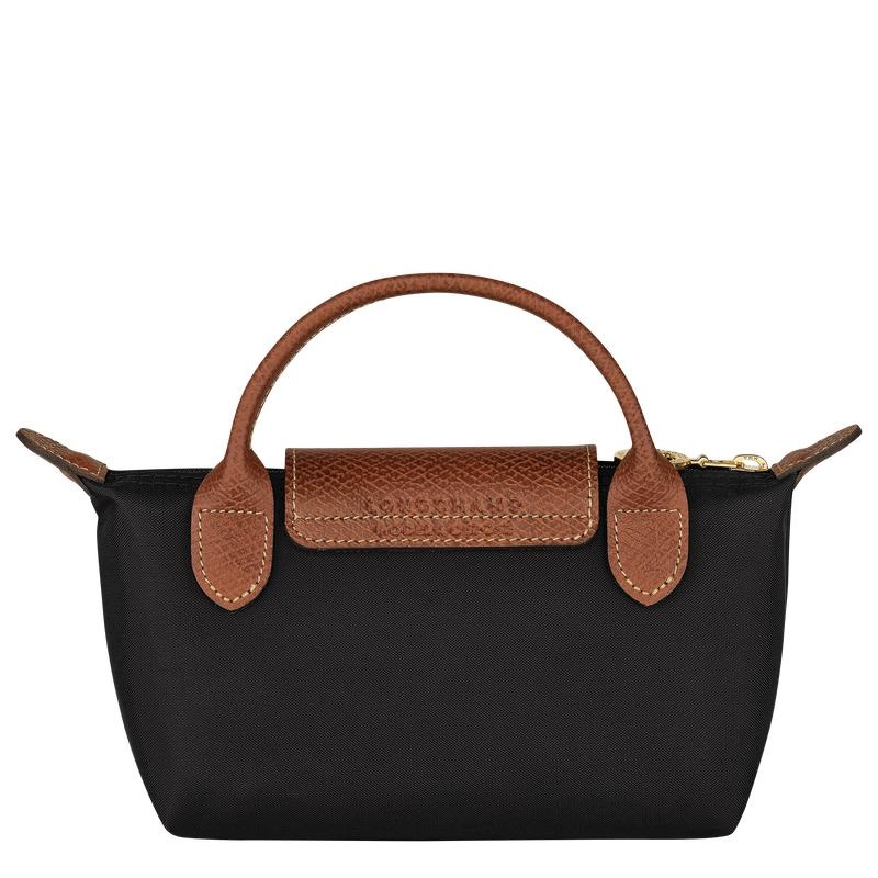 Black Women's Longchamp Le Pliage Original with handle Pouches | 3067-ZCUPO