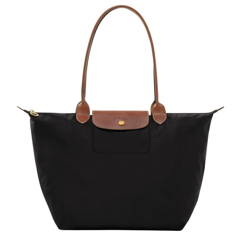 Black Women\'s Longchamp Le Pliage Original L Tote Bag | 4693-DHBNV