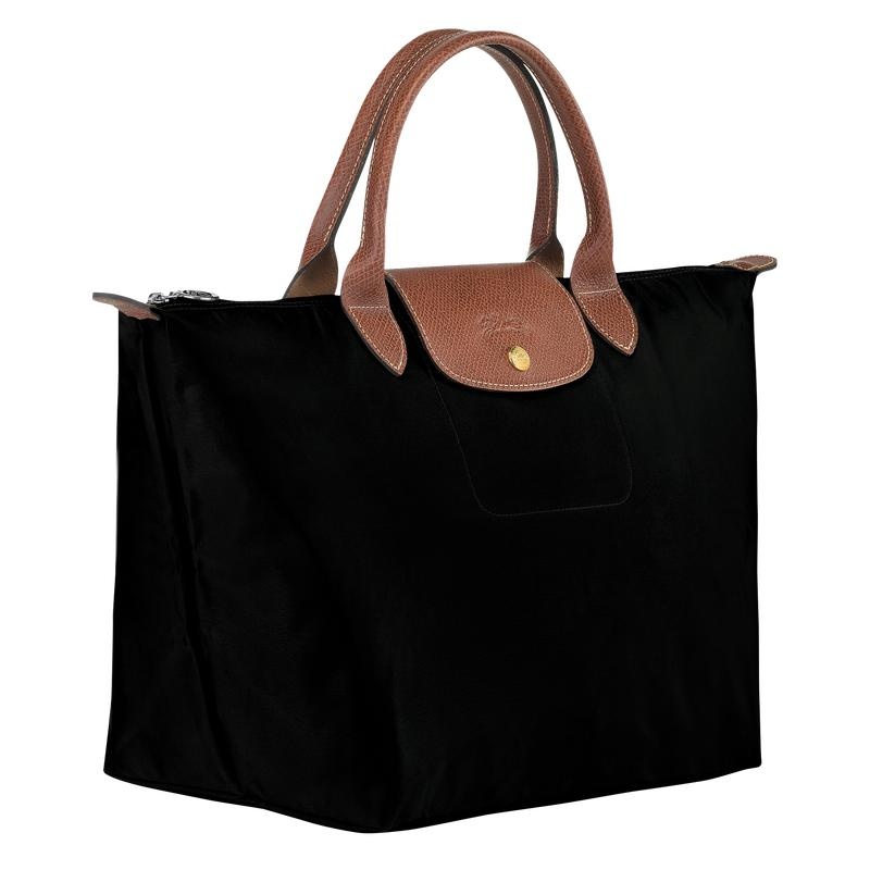 Black Women's Longchamp Le Pliage Original M Handbags | 6978-TVCEI