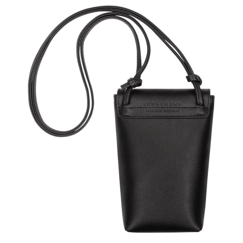 Black Women's Longchamp Le Pliage Xtra with leather lace Phone Case | 1759-TYBIF