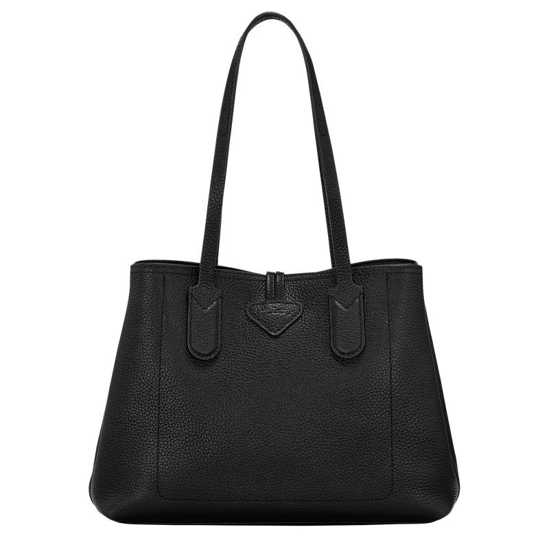 Black Women's Longchamp Roseau Essential M Tote Bag | 9761-BMKWU