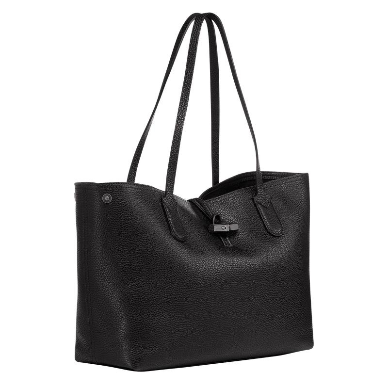 Black Women's Longchamp Roseau Essential L Tote Bag | 5347-PBZUX