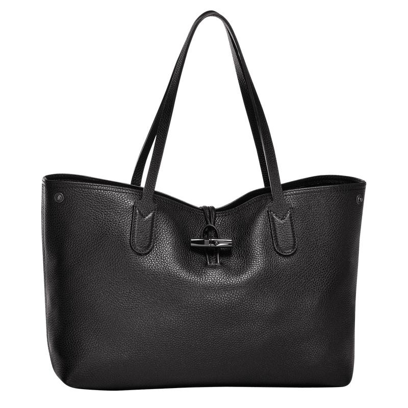 Black Women\'s Longchamp Roseau Essential L Tote Bag | 5347-PBZUX