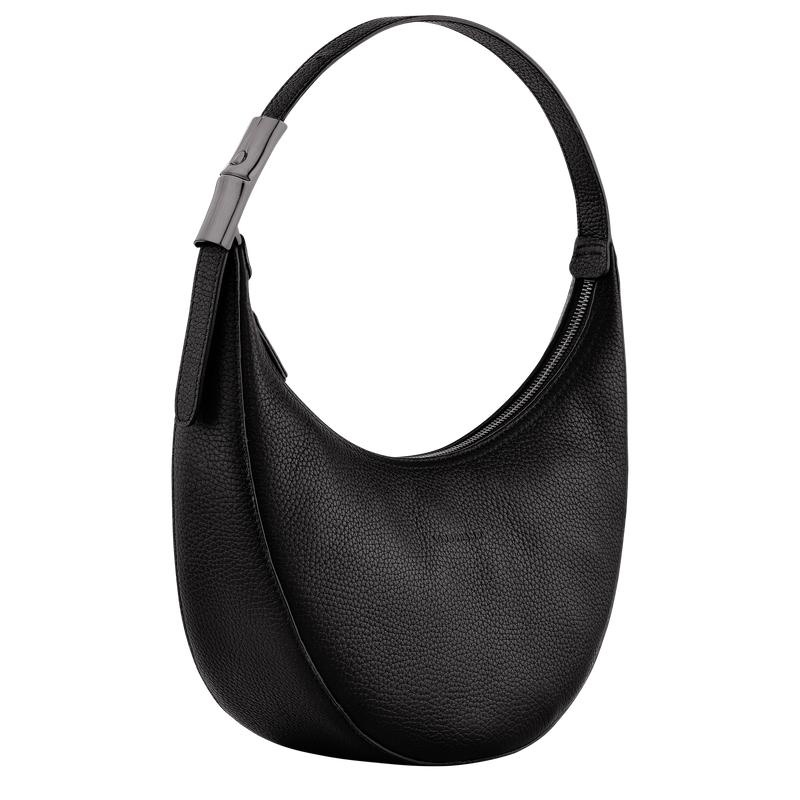 Black Women's Longchamp Roseau Essential M Hobo Bags | 6234-QYTVB