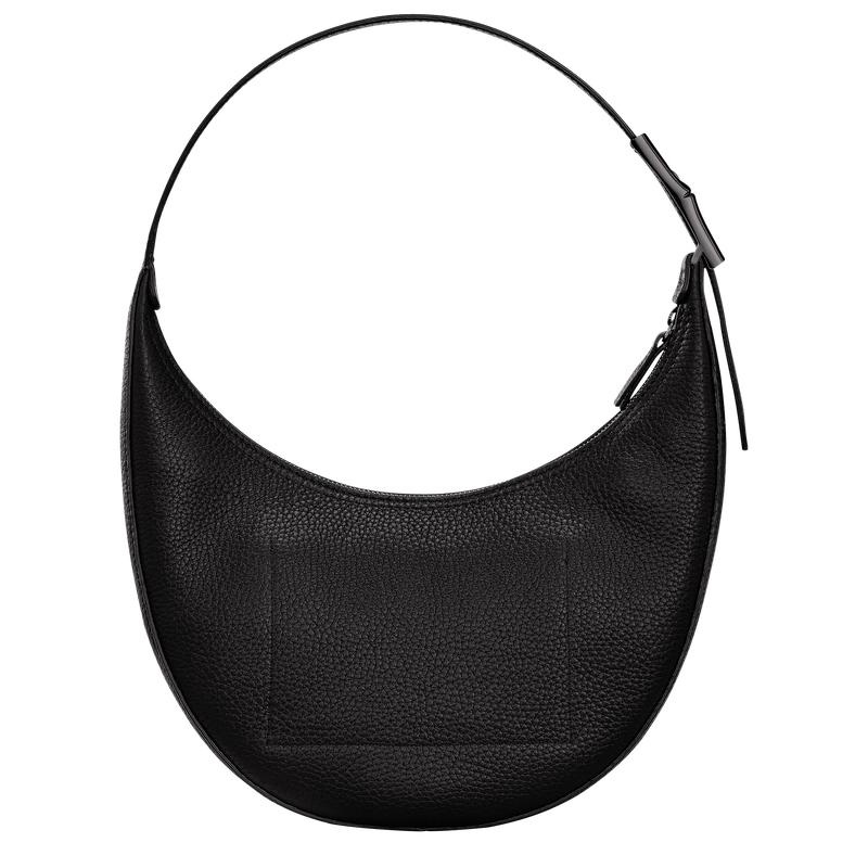 Black Women's Longchamp Roseau Essential M Hobo Bags | 6234-QYTVB