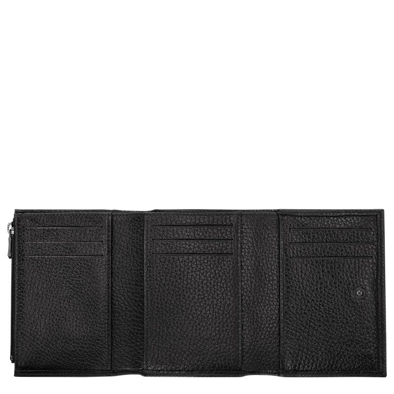 Black Women's Longchamp Roseau Essential Wallets | 2493-SIXBC