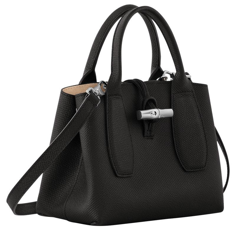 Black Women's Longchamp Roseau S Handbags | 9402-OWFRB