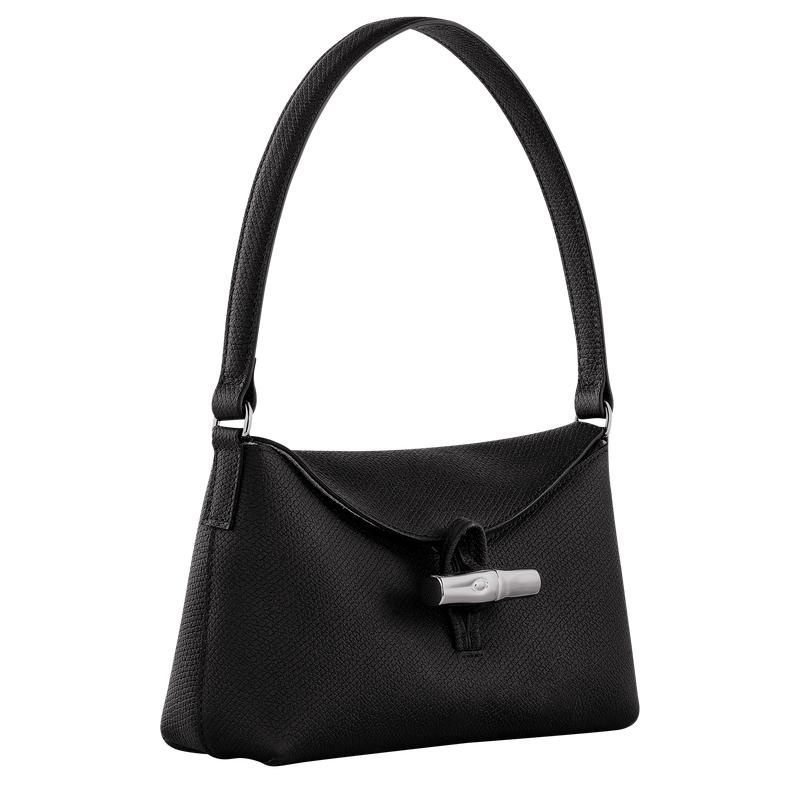 Black Women's Longchamp Roseau S Hobo Bags | 5419-XPNCJ