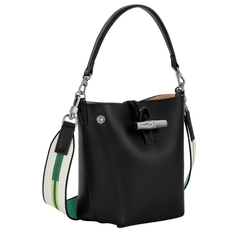 Black Women's Longchamp Roseau XS Bucket Bag | 9086-CTEJO