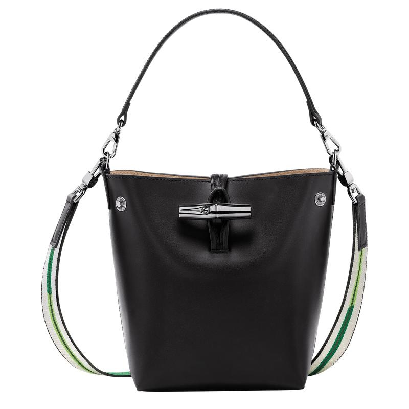 Black Women\'s Longchamp Roseau XS Bucket Bag | 9086-CTEJO