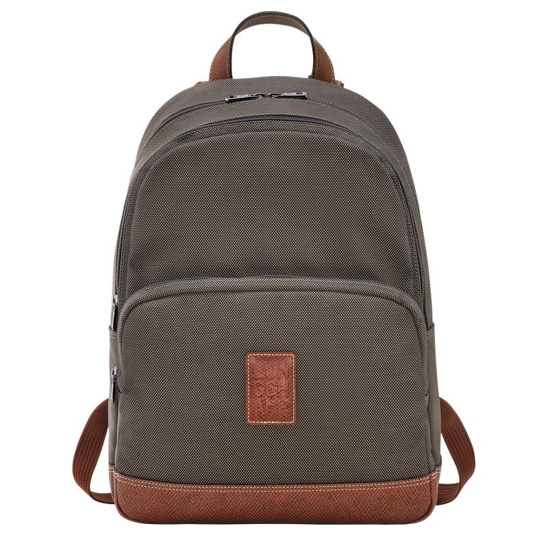 Brown Men\'s Longchamp Boxford Backpacks | 3469-DCGPT