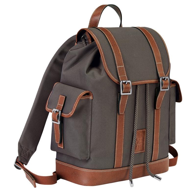 Brown Men's Longchamp Boxford Backpacks | 1425-WDXYB