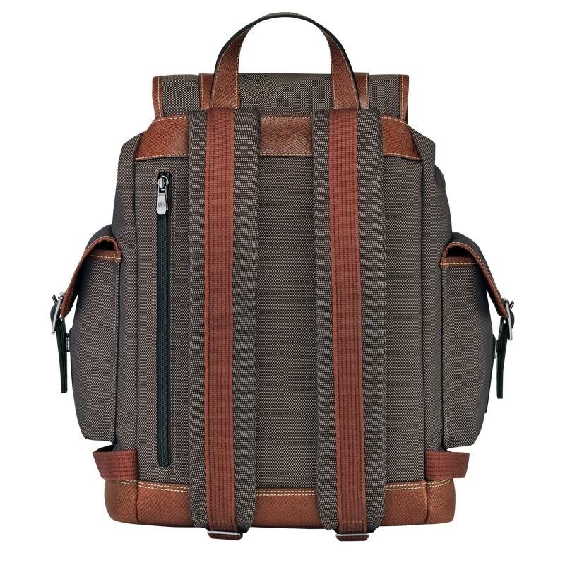 Brown Men's Longchamp Boxford Backpacks | 1425-WDXYB