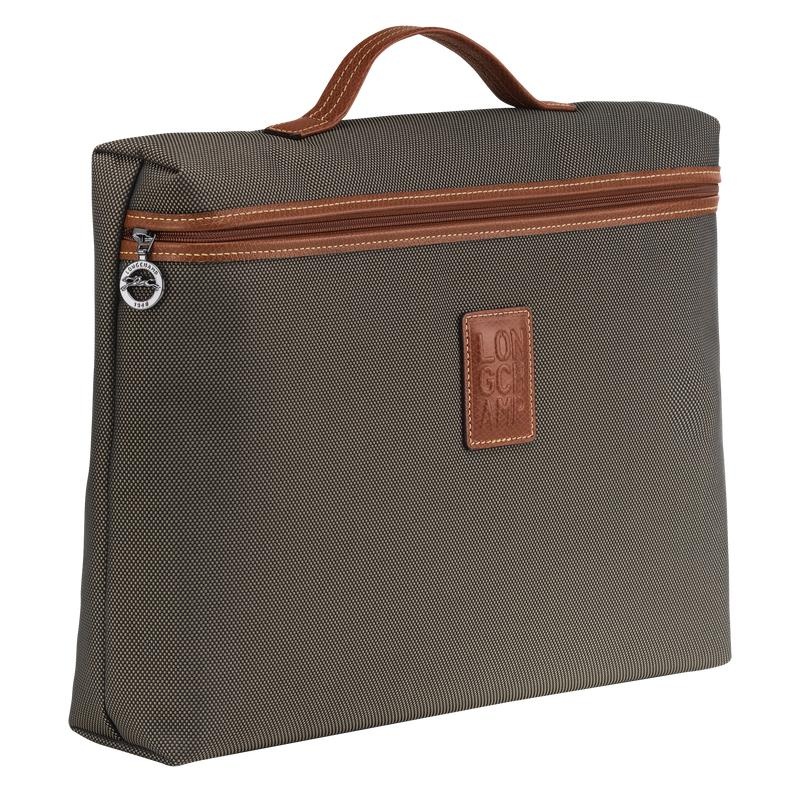 Brown Men's Longchamp Boxford S Briefcase | 4026-ONFBT