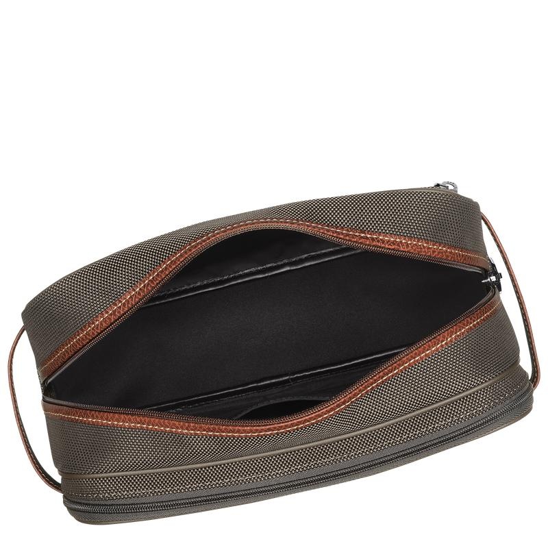 Brown Women's Longchamp Boxford Toiletry Bags | 9862-EGKYJ