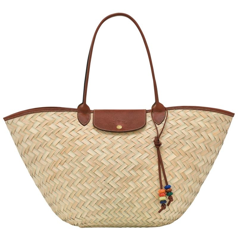 Brown Women\'s Longchamp Le Panier Pliage XL Basket Bag | 5910-DNHMY