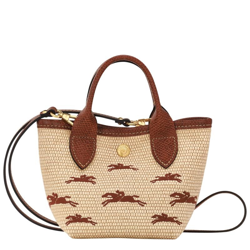 Brown Women's Longchamp Le Panier Pliage XS Basket Bag | 3450-HVFPC