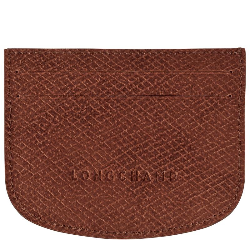 Brown Women's Longchamp Épure Cardholders | 8610-IYMAC