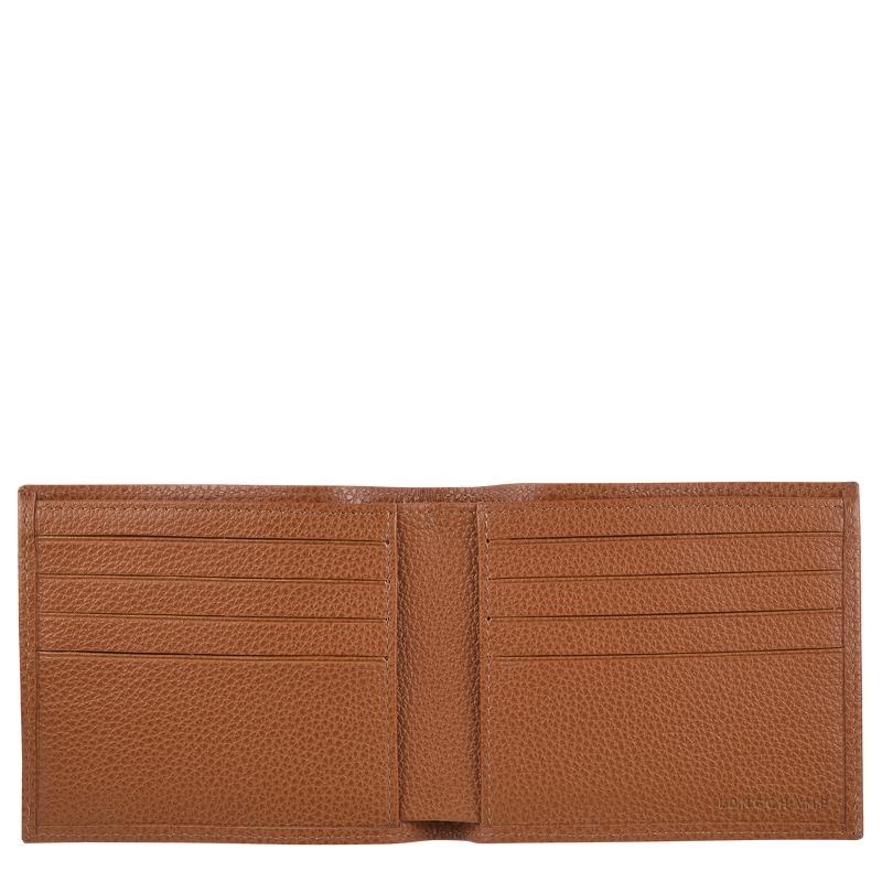 Caramel Brown Men's Longchamp Le Foulonné Wallets | 4015-RCBHL