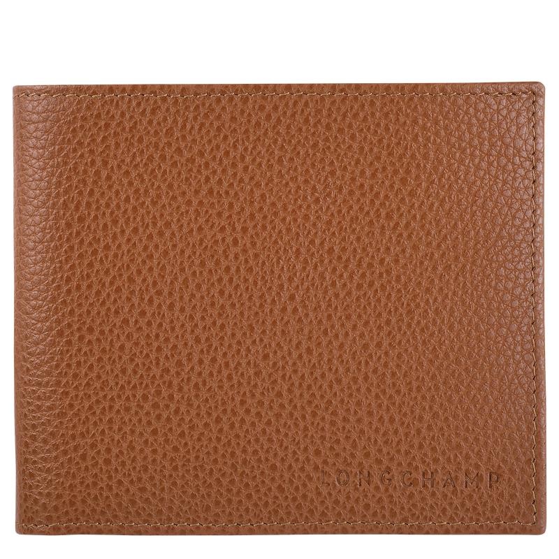 Caramel Brown Men\'s Longchamp Le Foulonné Wallets | 4015-RCBHL