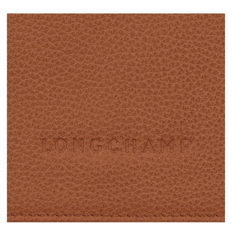 Caramel Brown Men's Longchamp Le Foulonné Wallets | 5081-NAMFL