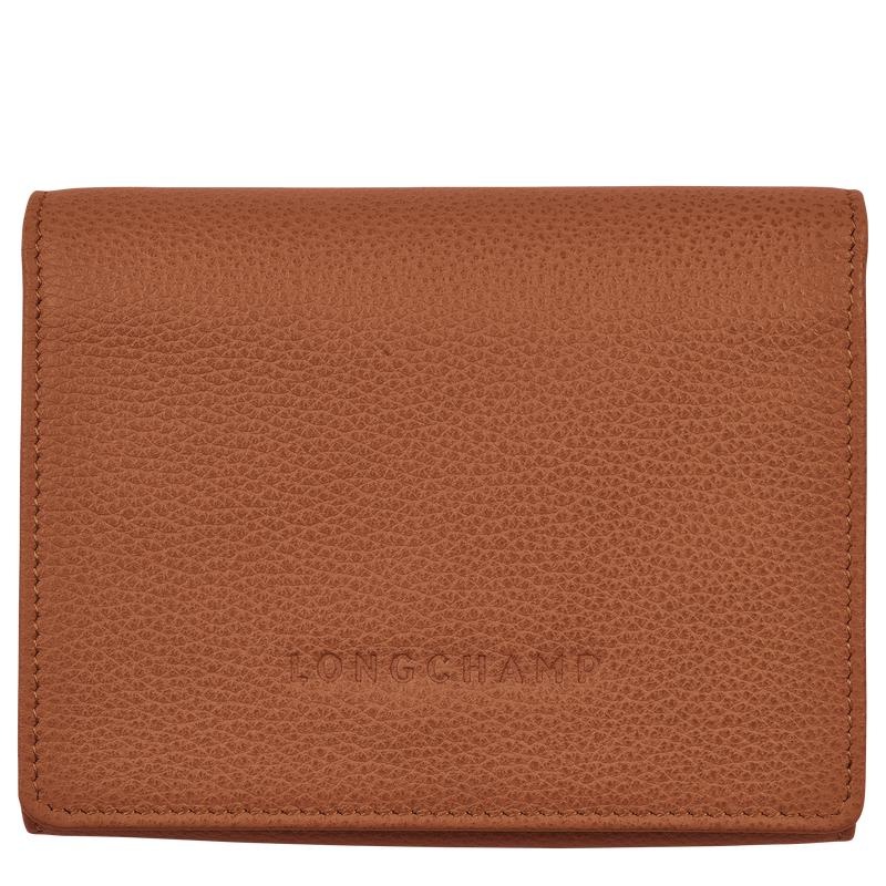 Caramel Brown Men\'s Longchamp Le Foulonné Wallets | 5081-NAMFL