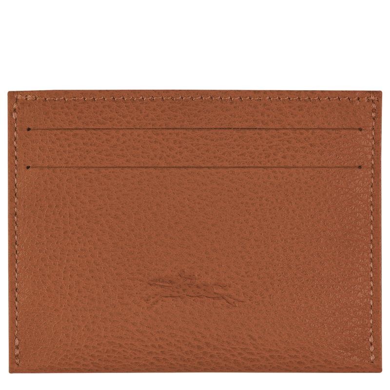 Caramel Brown Men's Longchamp Le Foulonné Cardholders | 0586-MOQYK