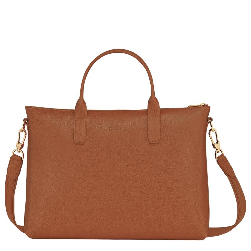 Caramel Brown Men's Longchamp Le Foulonné S Briefcase | 7398-SDLBG