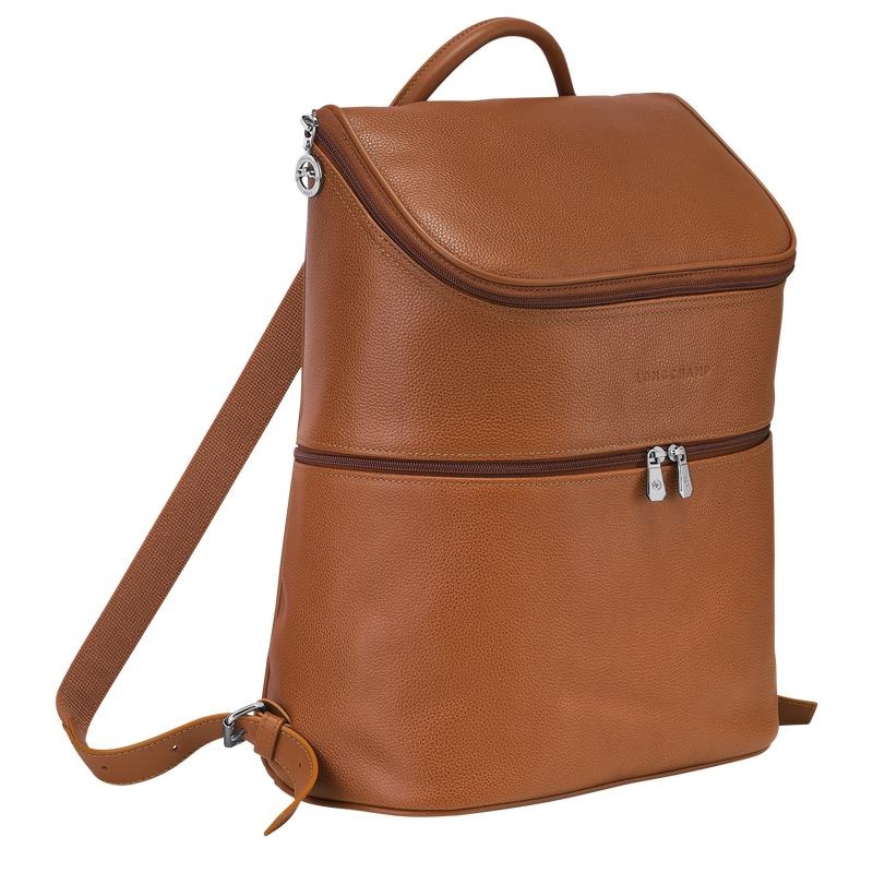 Caramel Brown Men's Longchamp Le Foulonné Backpacks | 2048-KNORJ