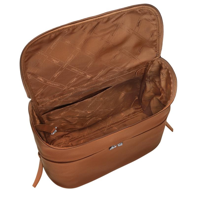 Caramel Brown Men's Longchamp Le Foulonné Backpacks | 2048-KNORJ