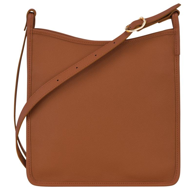 Caramel Brown Women's Longchamp Le Foulonné M Crossbody Bags | 5964-XKNWE