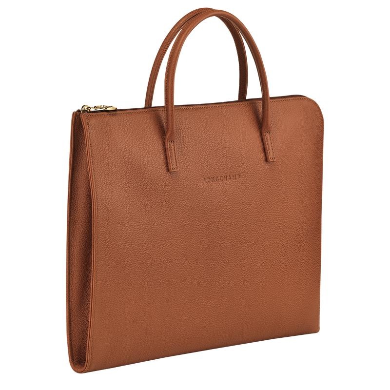 Caramel Brown Women's Longchamp Le Foulonné S Briefcase | 5719-GXMSN