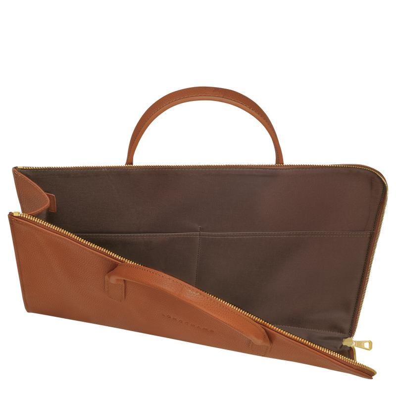 Caramel Brown Women's Longchamp Le Foulonné S Briefcase | 5719-GXMSN