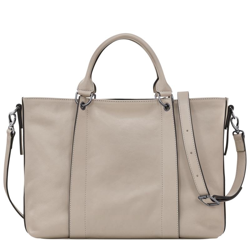 Clay Grey Women's Longchamp 3D L Handbags | 0371-PJKSQ