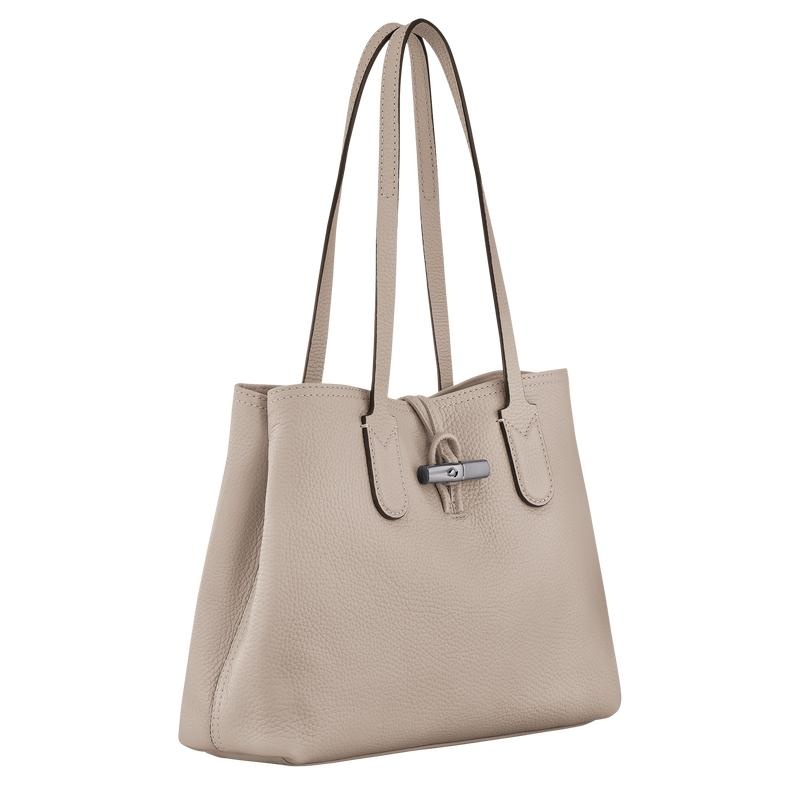 Clay Grey Women's Longchamp Roseau Essential M Tote Bag | 2547-OSNPQ