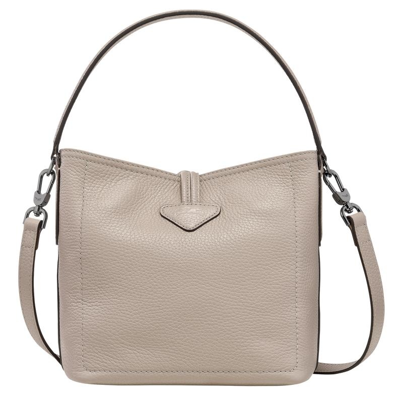 Clay Grey Women's Longchamp Roseau Essential XS Bucket Bag | 8590-RWHTX