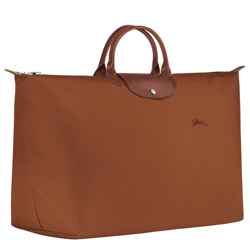 Cognac Brown Men's Longchamp Le Pliage Green M Travel Bags | 4205-DUOKY