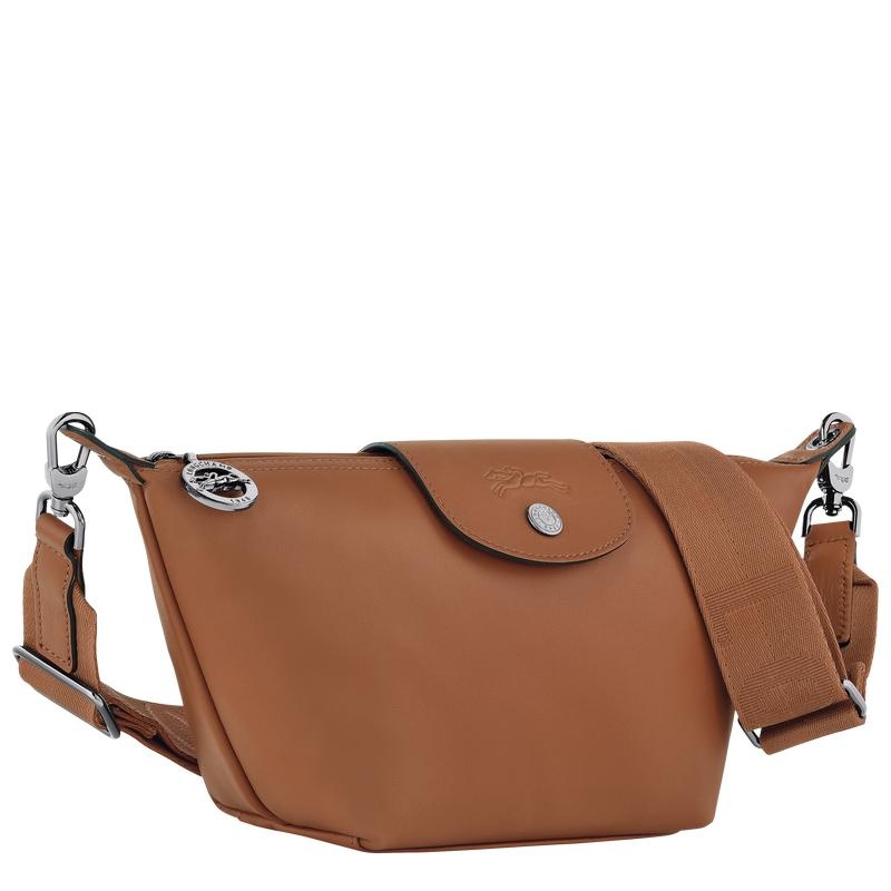 Cognac Brown Men's Longchamp Le Pliage Xtra XS Crossbody Bags | 5917-KYBCZ