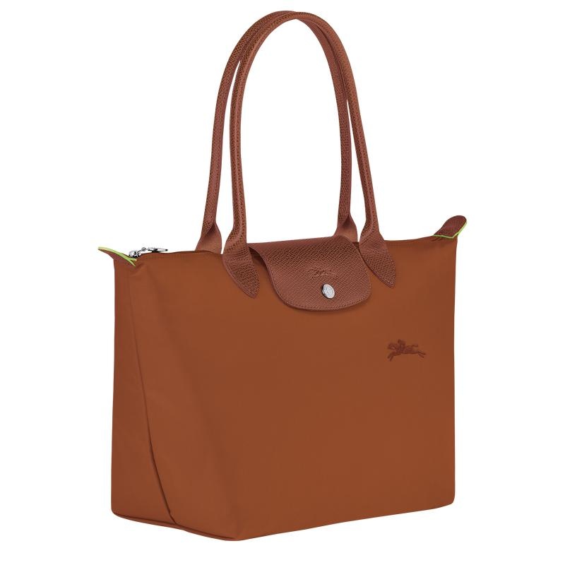 Cognac Brown Women's Longchamp Le Pliage Green M Tote Bag | 0943-YVHFD