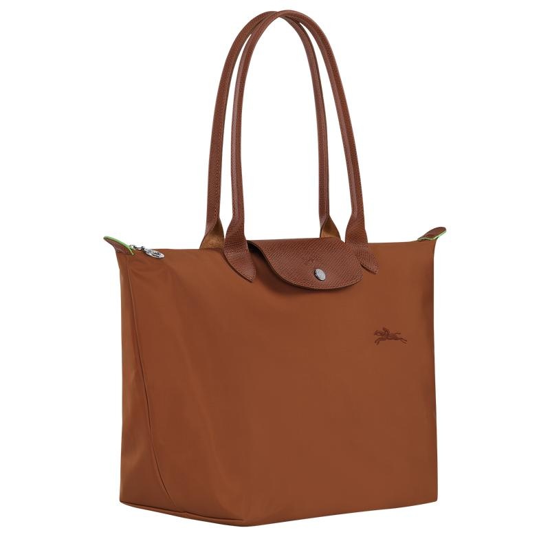 Cognac Brown Women's Longchamp Le Pliage Green L Tote Bag | 9678-LCXQW