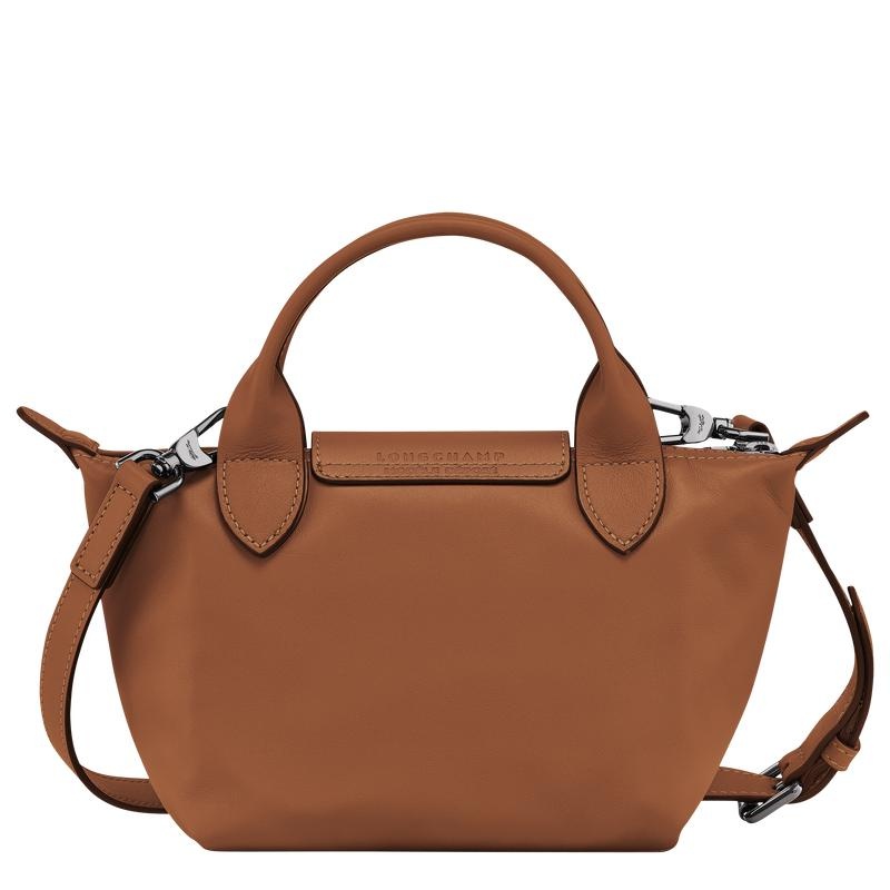 Cognac Brown Women's Longchamp Le Pliage Xtra XS Handbags | 0384-ESDQX